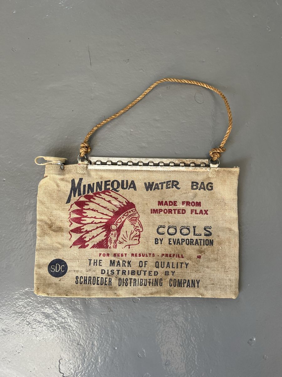 Vintage automobile canvas, water bag