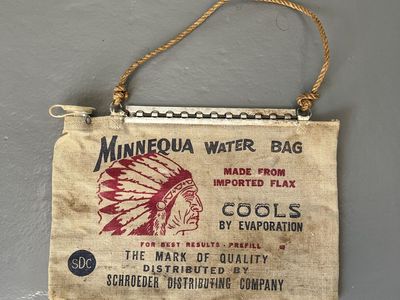 Vintage automobile canvas, water bag