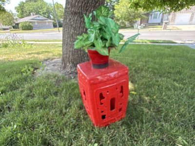 Ceramic Garden Bench, Plant Stand, End Table Etc.