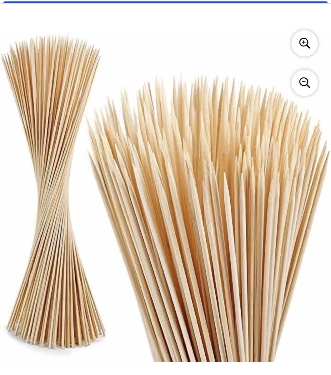 30 Inch Bamboo Skewers, 5mm Diameter, Sturdy BBQ Kebab marshmallow hot dog Sticks