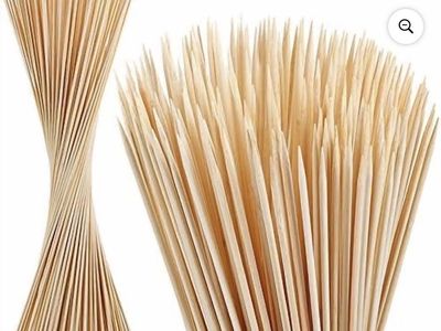 30 Inch Bamboo Skewers, 5mm Diameter, Sturdy BBQ Kebab marshmallow hot dog Sticks
