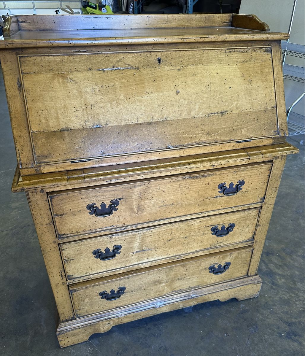 Antique Bureau Desk with three drawers