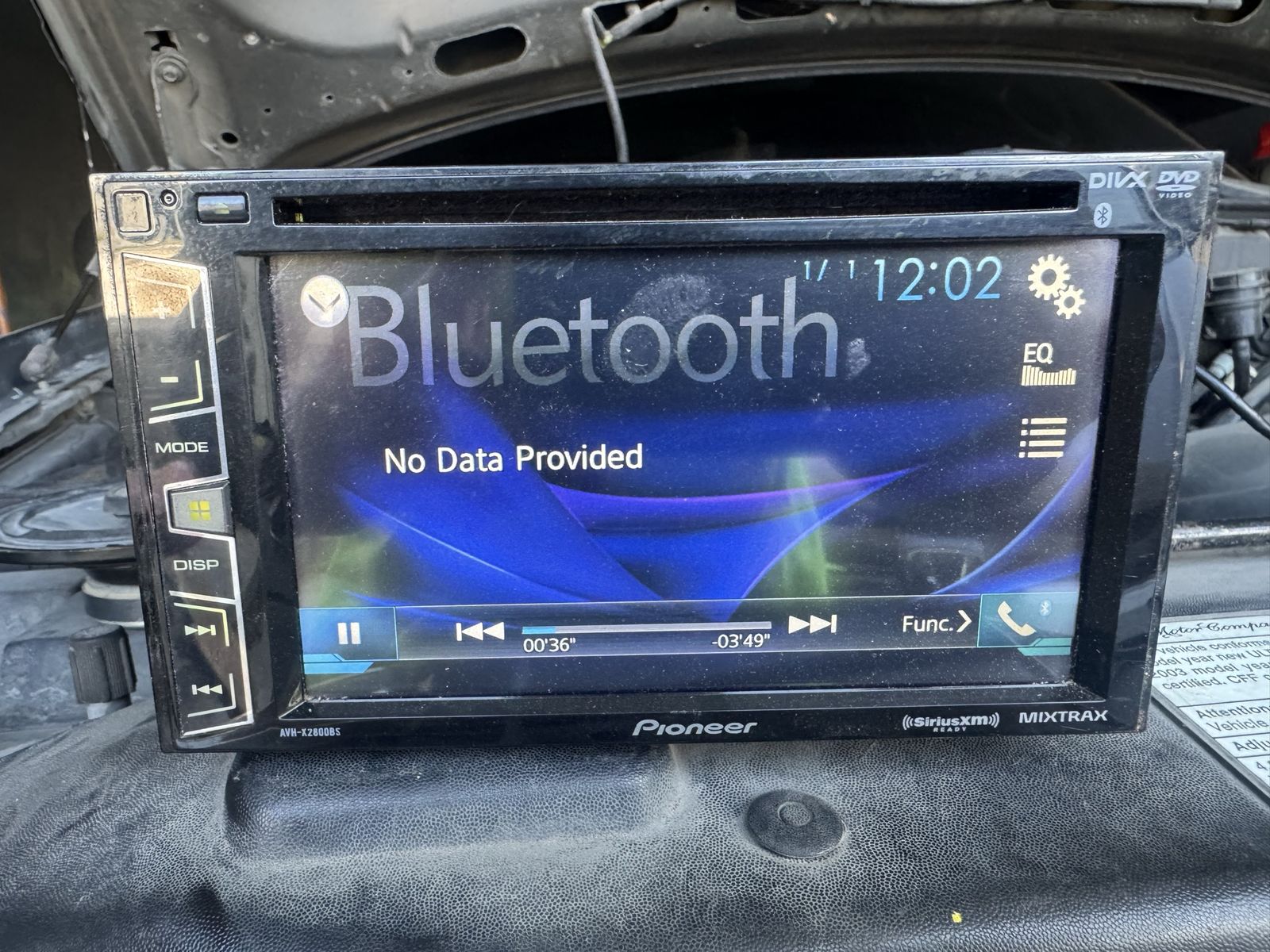 Pioneer double din avh-x2800bs