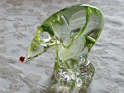 Glass Figurine/Polarbear 4.5"×4.5"