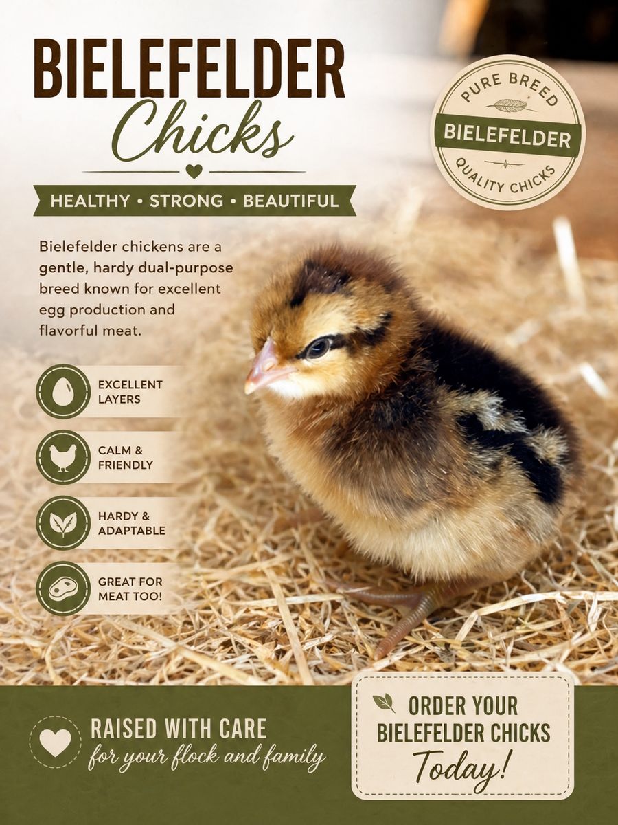 Rare Crele Bielefelder chicks