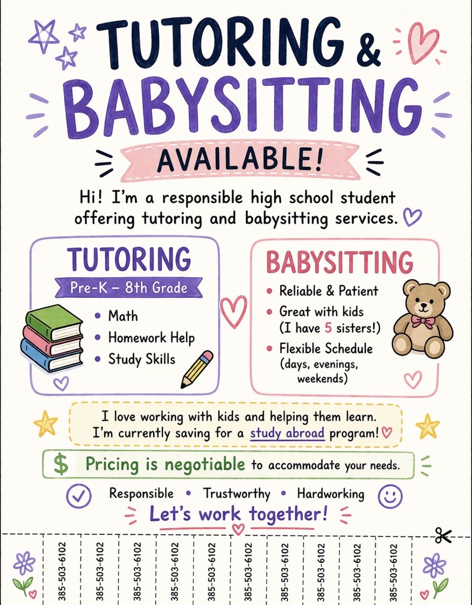 Tutoring and Babysitting