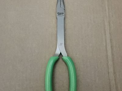 Snap-on 908CF 9" Talon Grip Stork Needle Nose Pliers - Green Handles, Made in USA