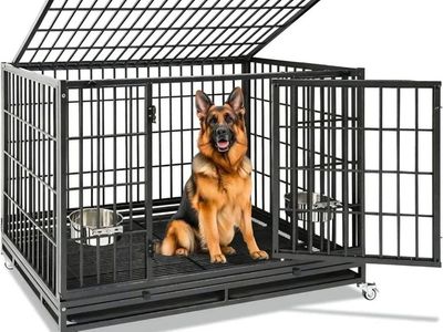 Heavy Duty Stackable Portable Dog Crate Kennel #4