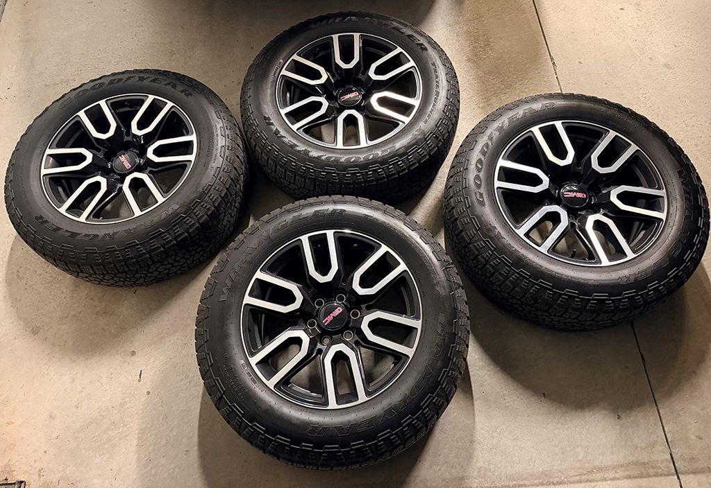 Brand New Tires and Wheels for GMC Sierra 1500 - Goodyear Wrangler Trailrunner AT 275 / 60R20