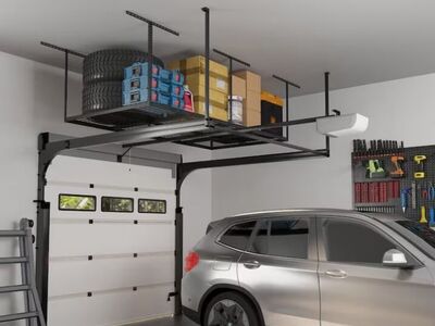 Garage door storage