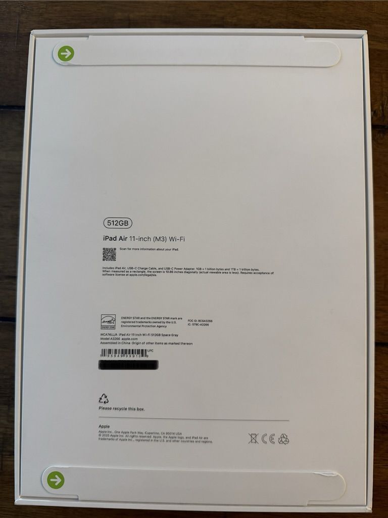 Apple iPad Air 11-inch (M3) Wi-Fi 512GB Space Gray - Brand New Sealed