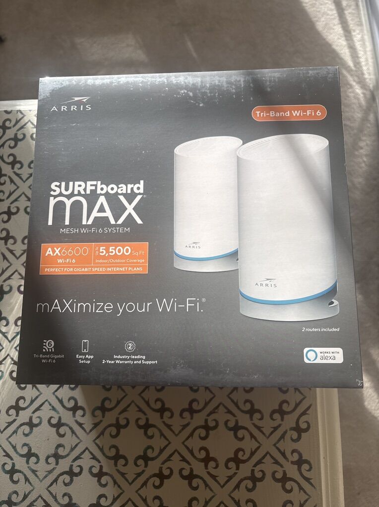 WIFI 6  Gigabit Mesh Router Pair SURFboard Max