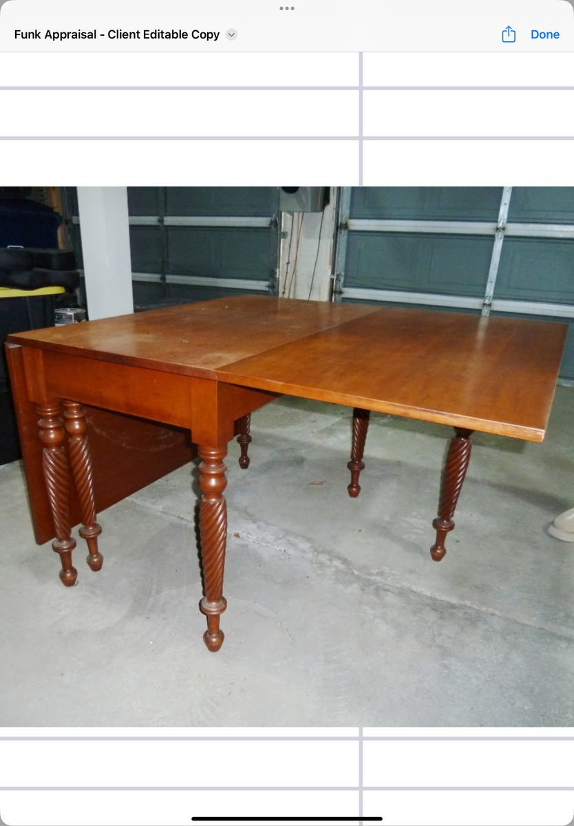 American Late Federal Drop Leaf Table