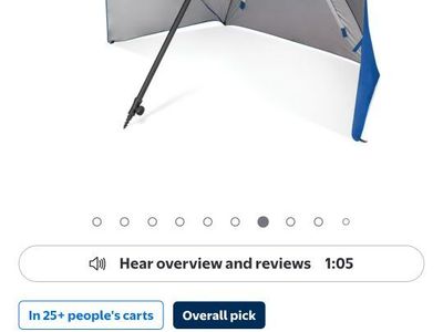 Sport-Brella Ultra 8' Portable All-Weather & Sun Umbrella with Carry Bag - Blue