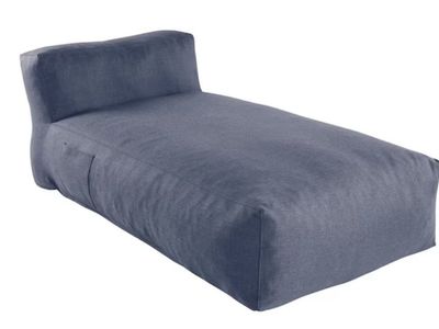 eVita Olefin Outdoor Patio Chaise Lounge Chair with Cushion, Comfortable Sun Lounger for Backyard and Poolside, Denim Blue