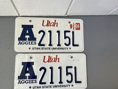 2004 Utah aggies license plates