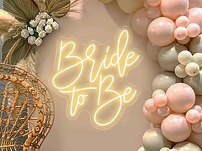 NEW 23" Bride to be Neon Sign,Custom Neon Sign Wedding, Engagement Party Wall Art, Bridal Shower