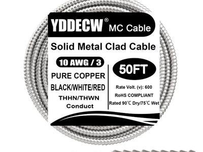 50ft 10/3 Metal Clad (MC) Cable