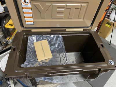 Yeti 65qt cooler wetlands brown