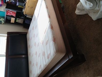 king bed frame and mattress