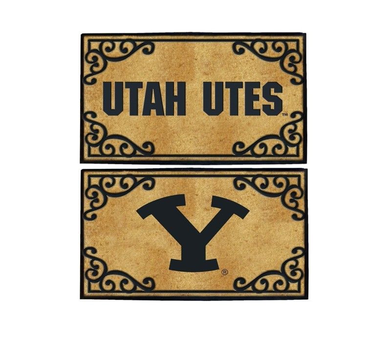 Coir Doormat 36" x 24" Brigham Young University BYU Cougers or University of Utah UofU Utes