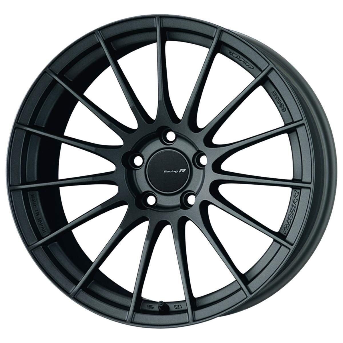 Enkei RS05RR Matte Gunmetal  (single wheel) 18x9.5 +35 offset 5x114.3 Subaru WRX STI WRXSTi Enkei 484-895-6535GM