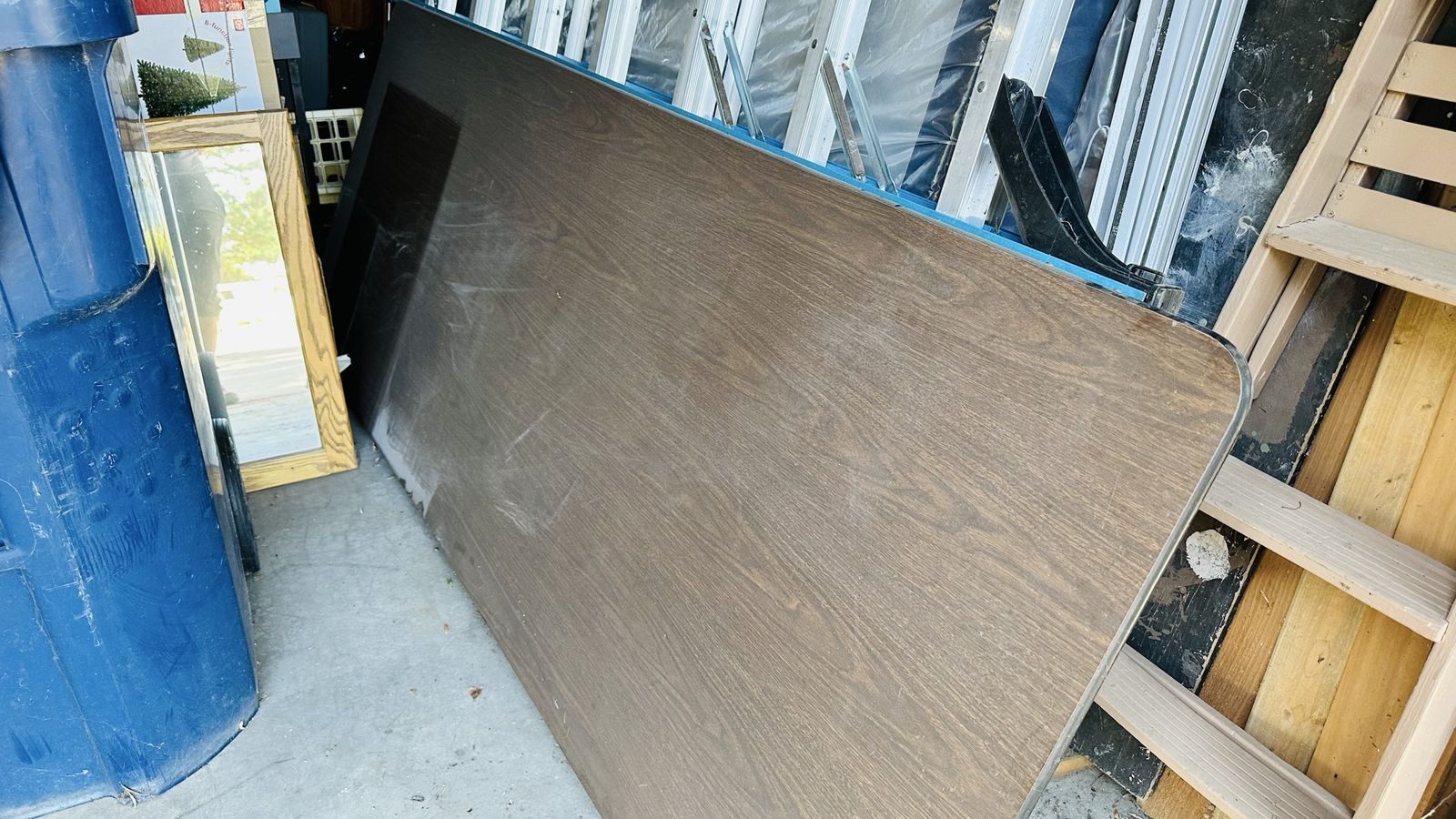 3 Folding Tables with Metal Legs
