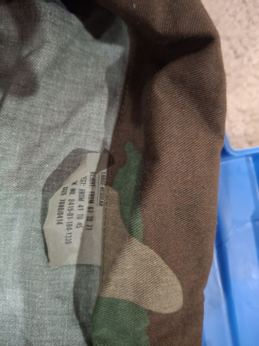 Military clothing, bags and accessories