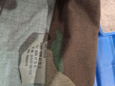 Military clothing, bags and accessories