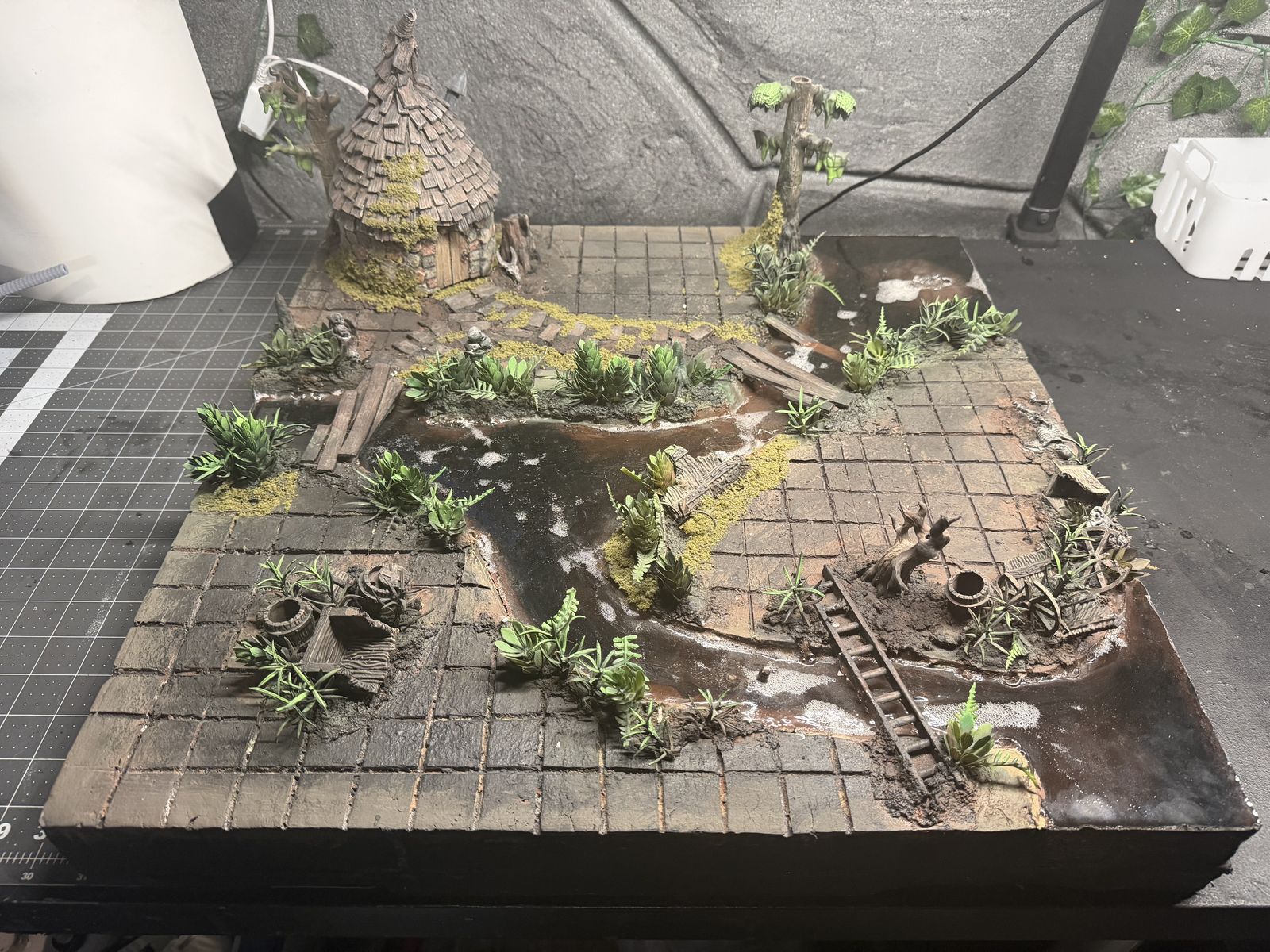 TTRPG battle / D&D / hand-made battle map / "Hag Swamp"/