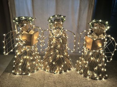 Wicker Christmas Angels