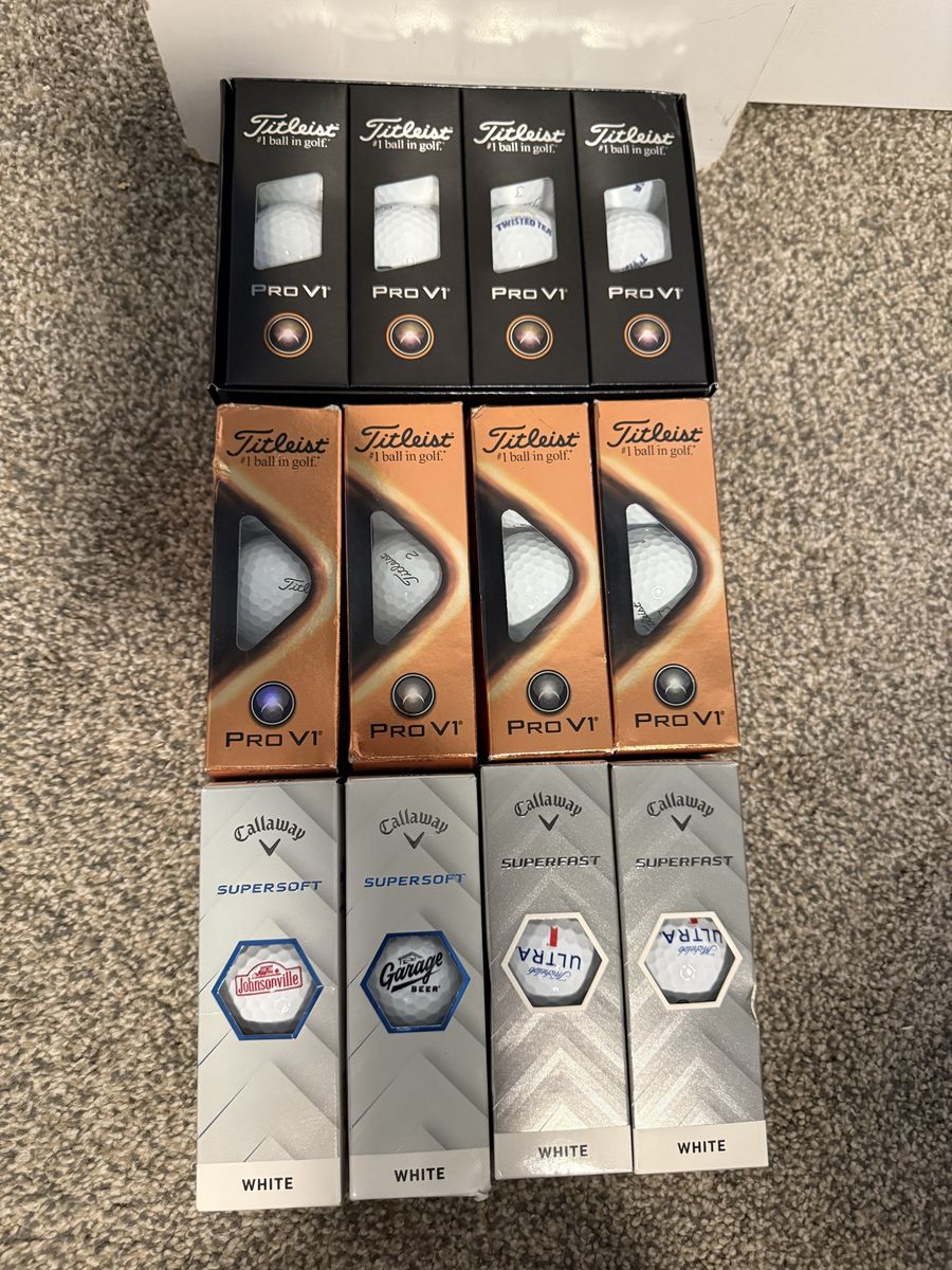Titleist Pro V1 and Callaway Super Soft/Fast