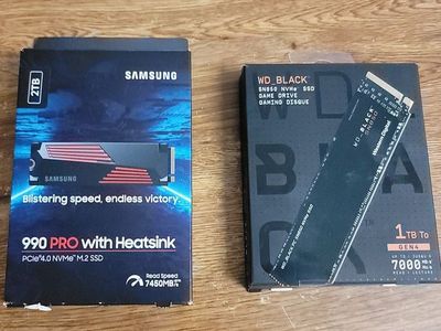 Samsung - 990 PRO 2TB with Heatsink ssd / WD - BLACK SN850X 1TB ssd NVMe