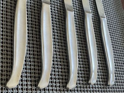 6 Pcs Griffon Stainless Steel Flatware Dinner Knives - made in Italy