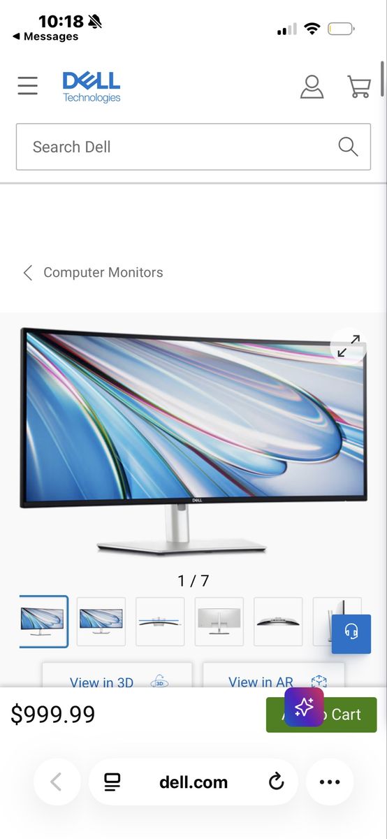 Dell UltraSharp 34” Curved Ultra-wide Monitor