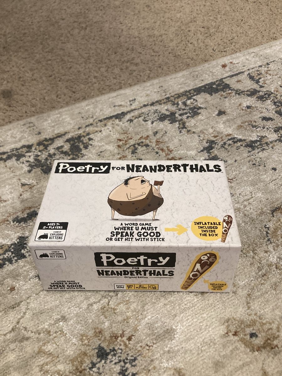 Poetry for Neanderthals Original Edition by Exploding Kittens - Ages 7+, 2+ Players Word Game