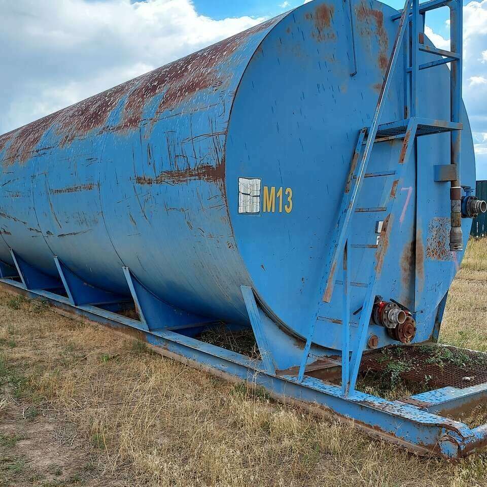 22,000 Gal Heavy Duty Horizontal Fuel Diesel Skid Bulk Liquid Storage Frac Site Aboveground Mobile Tank Container 22000 Gallon