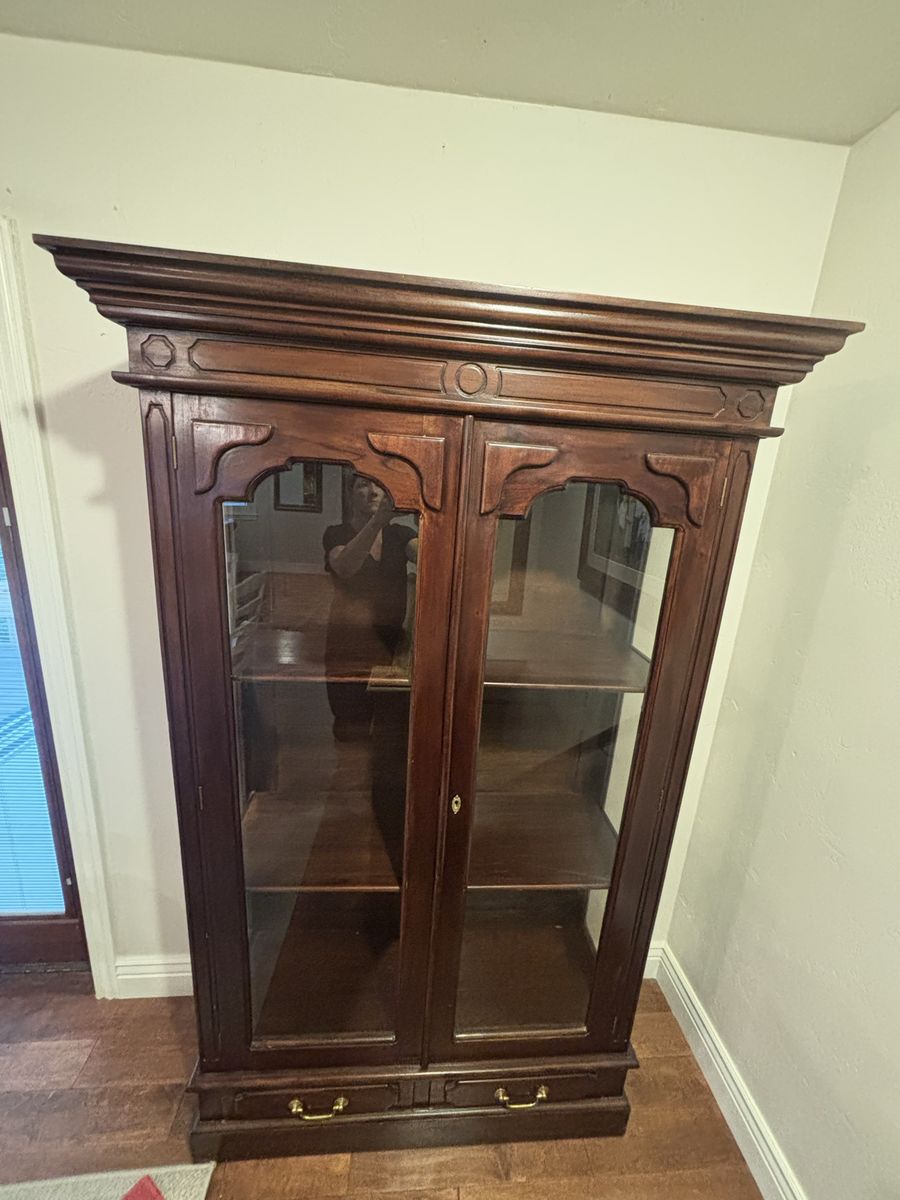 Display Cabinet / Curio Cabinet with Glass Doors and Shelves