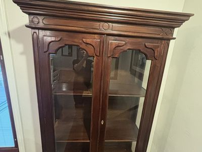 Display Cabinet / Curio Cabinet with Glass Doors and Shelves