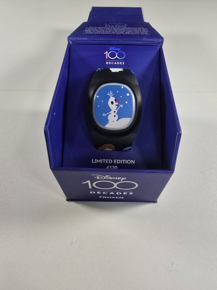 Walt Disney Parks Disney 100 Limited Edition Frozen Olaf with Anna and Elsa Magicband+