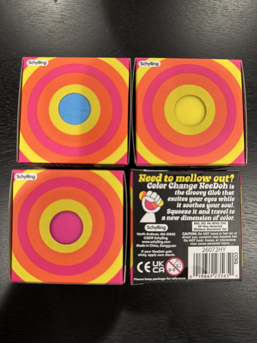 Schylling Color Change NeeDoh Stress Balls - Set of 3 New Fidget Toys