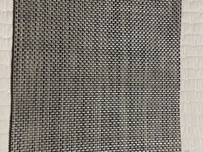 Woven Vinyl Placemat - Brown & Black Interwoven Design Set of 12 placemats