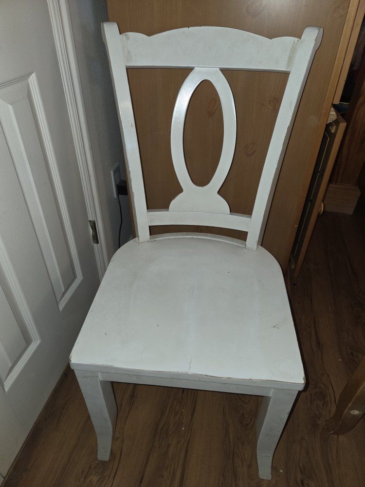 White Wood Napoleon Dining Chair