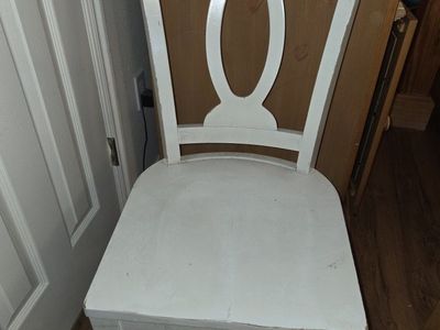 White Wood Napoleon Dining Chair