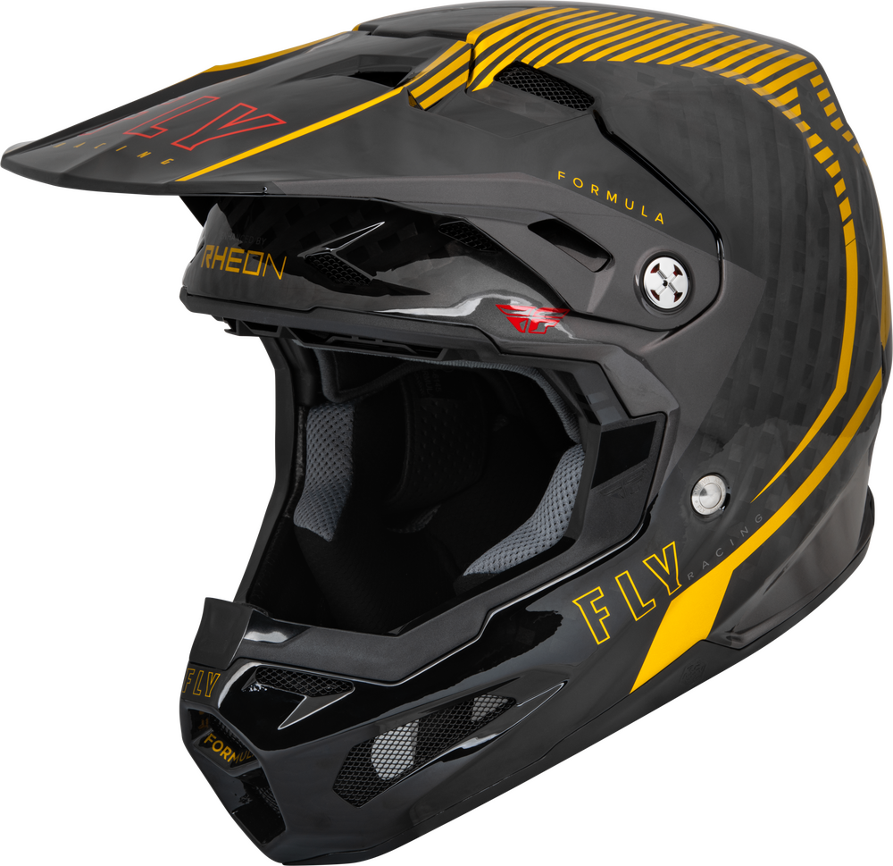 Fly Racing Adult Formula Carbon Tracer Helmet (Gold/Black, X-Small) (73-4441XS)