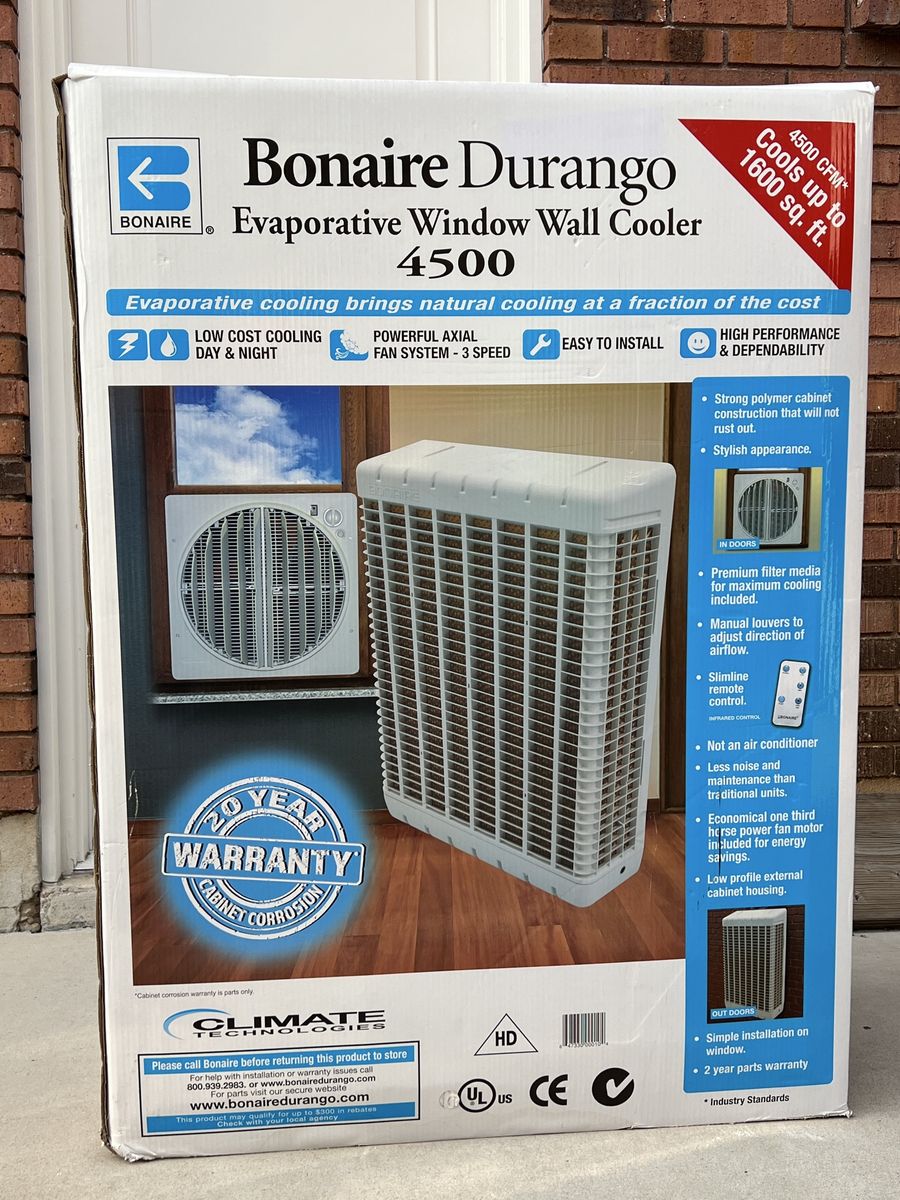 New A/C Air Conditioner, window or wall mount, 4500 CFM, Swamp Evaporative Cooler 