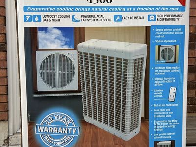 New A/C Air Conditioner, window or wall mount, 4500 CFM, Swamp Evaporative Cooler