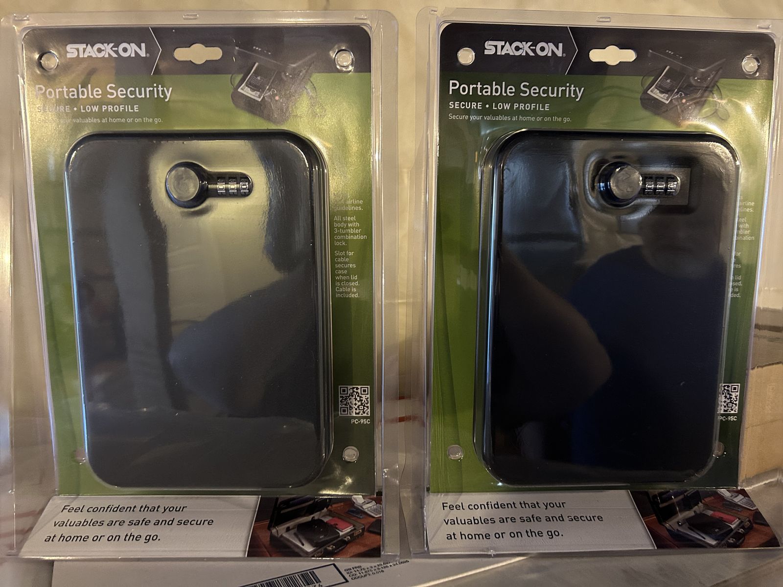 Stack-On PC-9SC Portable Security Case with 3-Tumble Combination Lock - 2 Pack
