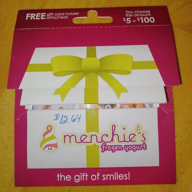 Menchie's gift card