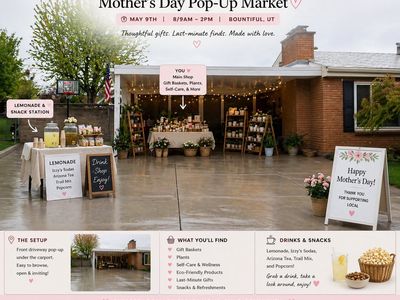 Pop up Market for Mothers Day Gifts One Day Only!! Free Raffle!!